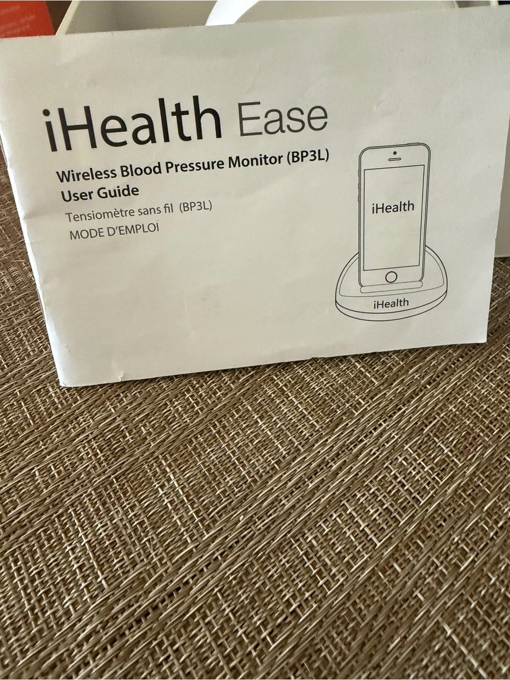 Ease Blood Pressure Monitor - White I Health Ease with instructions